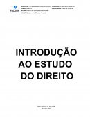 A Introdução ao Estudo do Direito