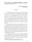 DECLARAÇÃO DE INDEPENDÊNCIA E CONSTITUIÇÃO AMERICANA UMA HISTÓRIA PRÓPRIA DE FEDERALIZAR O ESTADO