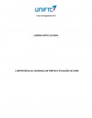 A IMPORTÂNCIA DA LIDERANÇA EM TEMPOS E SITUAÇÕES DE CRISE