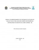 MANUAL DE DIMENSIONAMENTO DE SISTEMAS DE CAPTAÇÃO DE ÁGUA DE CHUVA PARA USOS NÃO NOBRES EM RESIDÊNCIAS UNIFAMILIARES