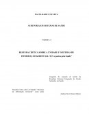 RESENHA CRITICA SOBRE A UNIDADE I “SISTEMAS DE INFORMAÇÃO GERENCIAL: SUS e Pactos pela Saúde