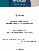 Resenha Crítica de Caso Trabalho da Disciplina Bioética e Ética em Auditoria