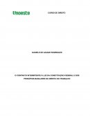 O CONTRATO INTERMITENTE À LUZ DA CONSTITUIÇÃO FEDERAL E DOS PRINCÍPIOS BASILARES DO DIREITO DO TRABALHO