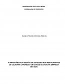 A IMPORTÂNCIA DA GESTÃO DE ESTOQUES NOS RESTAURANTES DE CULINÁRIA JAPONESA: UM ESTUDO DE CASO NA EMPRESA MR. MAKI