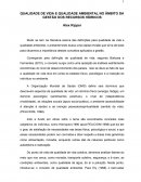 QUALIDADE DE VIDA E QUALIDADE AMBIENTAL NO ÂMBITO DA GESTÃO DOS RECURSOS HÍDRICOS
