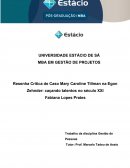 RESENHA CRÍTICA DE CASO MARY CAROLINE TILLMAN NA EGON ZEHNDER: CAÇANDO TALENTOS NO SÉCULO XXI