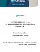 Trabalho da disciplina Gestão, Planejamento e Avaliação em Saúde Mental