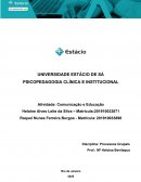 A COMUNICAÇÃO E EDUCAÇÃO PSICOPEDAGOGIA CLÍNICA E INSTITUCIONAL