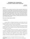 INTRODUÇÃO À PESQUISA: A MULHER NO MERCADO DE TRABALHO