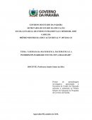 I SEMANA DA MATEMÁTICA: MATEMÁTICA E A INTERDISCIPLINARIDADE EM UMA NOVA REALIDADE