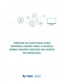 PARECER DE AUDITORIA PARA EMPRESA CARNES PARA A FAMÍLIA SOBRE INSUMO VENCIDO NA CADEIA DE PRODUÇÃO