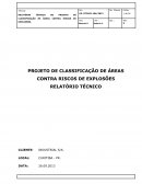 RELATÓRIO TÉCNICO DO PROJETO DE CLASSIFICAÇÃO DE ÁREAS CONTRA RISCOS DE EXPLOSÕES