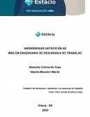 UNIVERSIDADE ESTÁCIO DE SÁ MBA EM ENGENHARIA DE SEGURANÇA DO TRABALHO