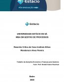 Resenha Crítica de Caso Instituto Ethos