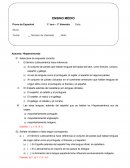 Prova de Espanhol 1º ano- E.M.