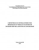 A IMPORTÂNCIA DO CONTROLE INTERNO PARA MENSURAÇÃO DO TRABALHO VOLUNTÁRIO EM ENTIDADES SEM FINS LUCRATIVOS NA CONTABILIDADE