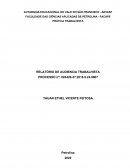 RELATÓRIO DE AUDIENCIA TRABALHISTA