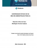 Trabalho da disciplina Gestão Estratégica de Projetos