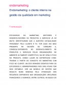 Avaliação Endomarketing O Cliente Interno na Gestão da Qualidade em Marketing