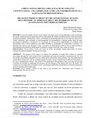 A PROVA ILÍCITA FRENTE À RELATIVAÇÃO DA VEDAÇÃO CONSTITUCIONAL: UMA ABORDAGEM ACERCA DA POSSIBILIDADE DE SUA ACEITAÇÃO NO PROCES