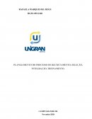 O PLANEJAMENTO DO PROCESSO DE RECRUTAMENTO, SELEÇÃO, INTEGRAÇÃO, TREINAMENTO