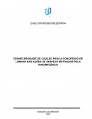 DESNECESSIDADE DE CAUÇÃO PARA CONCESSÃO DE LIMINAR NAS ACÇOES DE DESPEJO