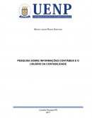 PESQUISA SOBRE INFORMAÇÕES CONTÁBEIS E O USUÁRIO DA CONTABILIDADE