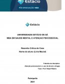 Trabalho da disciplina: Atenção psicossocial e o uso de álcool e drogas