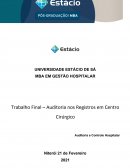 Auditoria nos Registros em Centro Cirúrgico