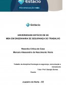 Resenha Trabalho da Disciplina Psicologia na Segurança, Comunicação e Treinamento