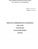 AS PRINCIPAIS CONTRIBUIÇÕES DOS ECONOMISTAS