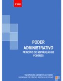 Poder Administrativo Principio de Separação de Poderes