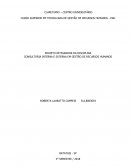 PROJETO INTEGRADOR DA DISCIPLINA CONSULTORIA INTERNA E EXTERNA EM GESTÃO DE RECURSOS HUMANOS