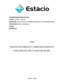 Desenvolvimento e Aprendizagem de uma criança de 8 anos de idade