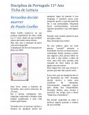 Ficha de Leitura Livro " Veronika decide Morrer "