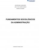 Fundamentos Sociológicos da Administração