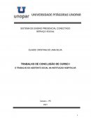 O TRABALHO DO ASSITENTE SOCIAL NA INSTITUIÇÃO