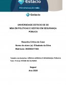 Políticas e gestão em Segurança Pública