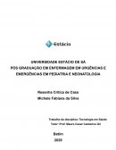 PÓS GRADUAÇÃO EM ENFERMAGEM EM URGÊNCIAS E EMERGÊNCIAS EM PEDIATRIA E NEONATOLOGIA