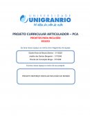 O PROJETO CURRICULAR ARTICULADOR – PCA PROJETOS PARA INCLUSÃO