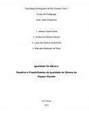 Desigualdade de gênero de ambiente escolar