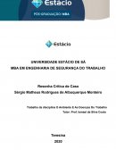 Trabalho da disciplina O Ambiente E As Doenças Do Trabalho