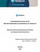 O GERENCIAMENTO DE RISCOS DE ACIDENTES EM UMA EMPRESA DE CONSTRUÇÃO CÍVIL