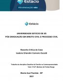 UNIVERSIDADE ESTÁCIO DE SÁ PÓS GRADUAÇÃO EM DIREITO CIVIL E PROCESSO CIVIL