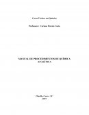 MANUAL DE PROCEDIMENTOS DE QUÍMICA ANALÍTICA