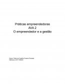 As Práticas Empreendedoras