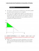 A Lista de exercícios Excedente do Consumidor e Produtor