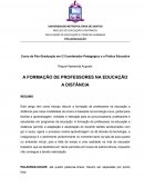 A FORMAÇÃO DE PROFESSORES NA EDUCAÇÃO A DISTANCIA