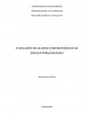 A EDUCAÇÃO ESPECIAL E INCLUSIVA