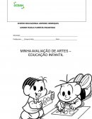 MINHA AVALIAÇÃO DE ARTES – EDUCAÇÃO INFANTIL